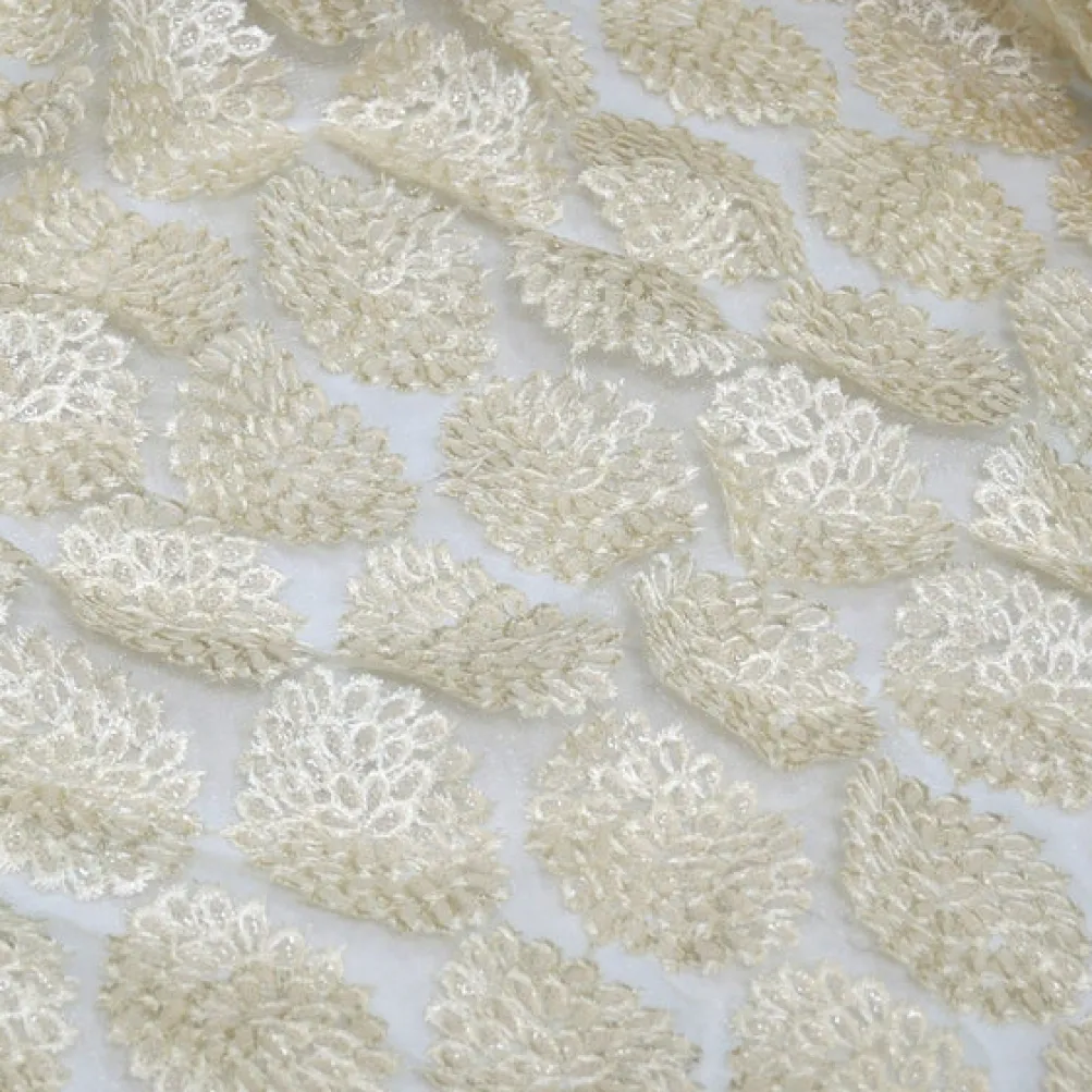 Dahlia Sequins Table Runner in Ivory