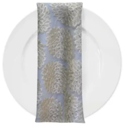 Dahlia Sequins (w/ Poly Lining) Table Napkin in Ivory