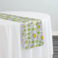Daisy Checker (Poly Print) Table Runner