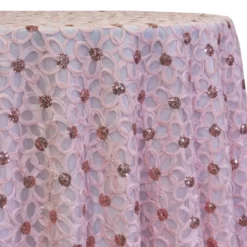 Daisy Sequins Table Linen in Blush