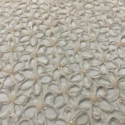 Daisy Sequins Table Linen in Ivory