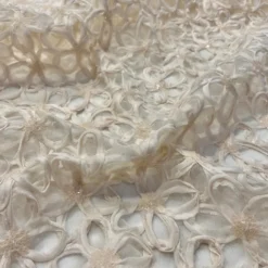 Daisy Sequins Table Linen in Ivory