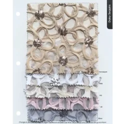 Daisy Sequins Table Linen in White