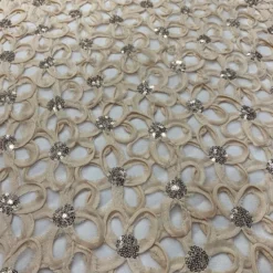 Daisy Sequins Table Runner in Champagne