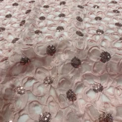 Daisy Sequins Table Runner in Blush