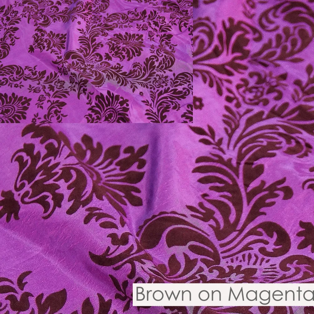 Damask Flocking Taffeta