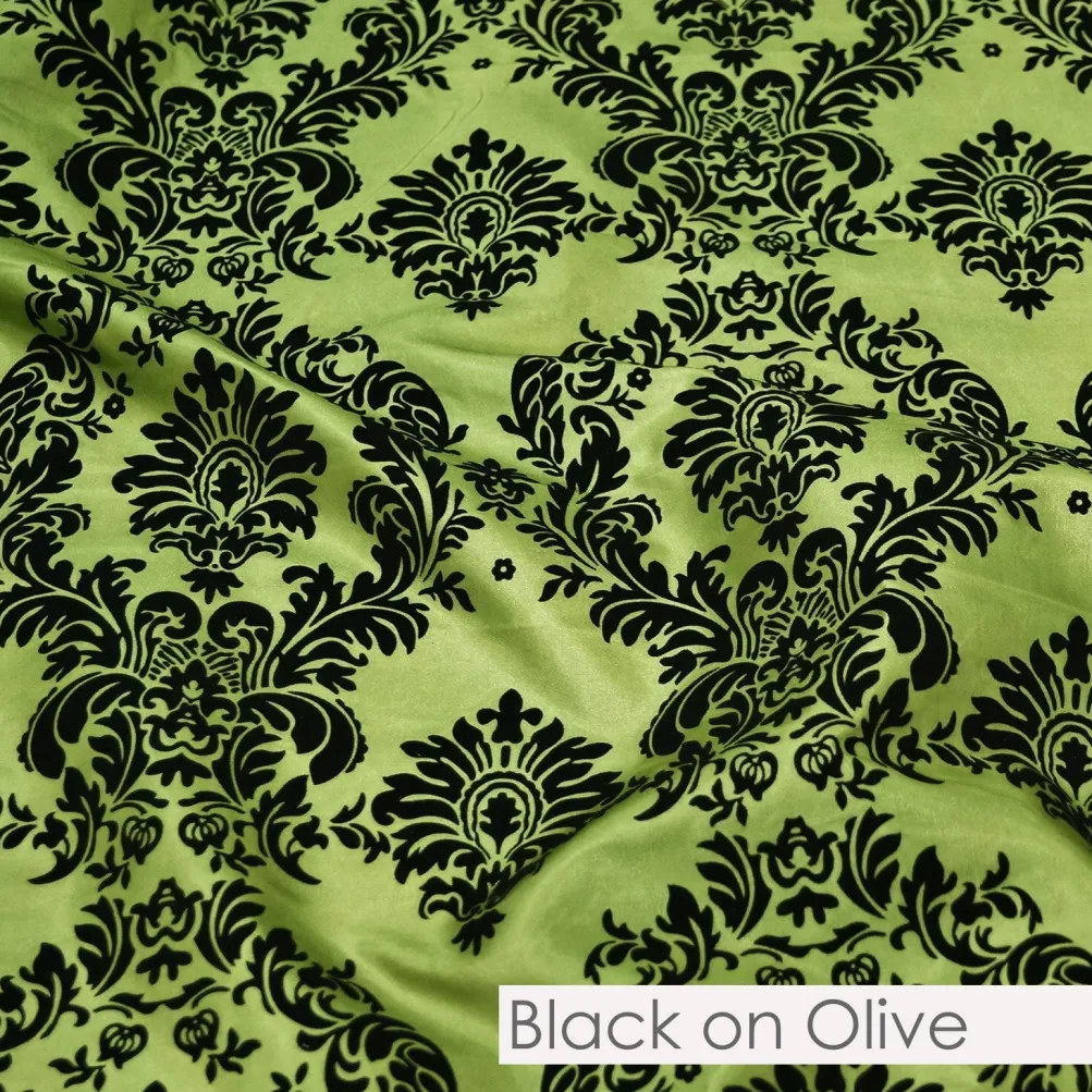 Damask Flocking Taffeta