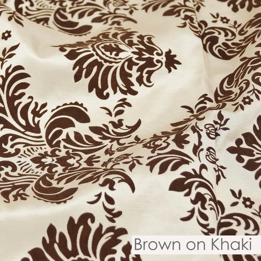 Damask Flocking Taffeta