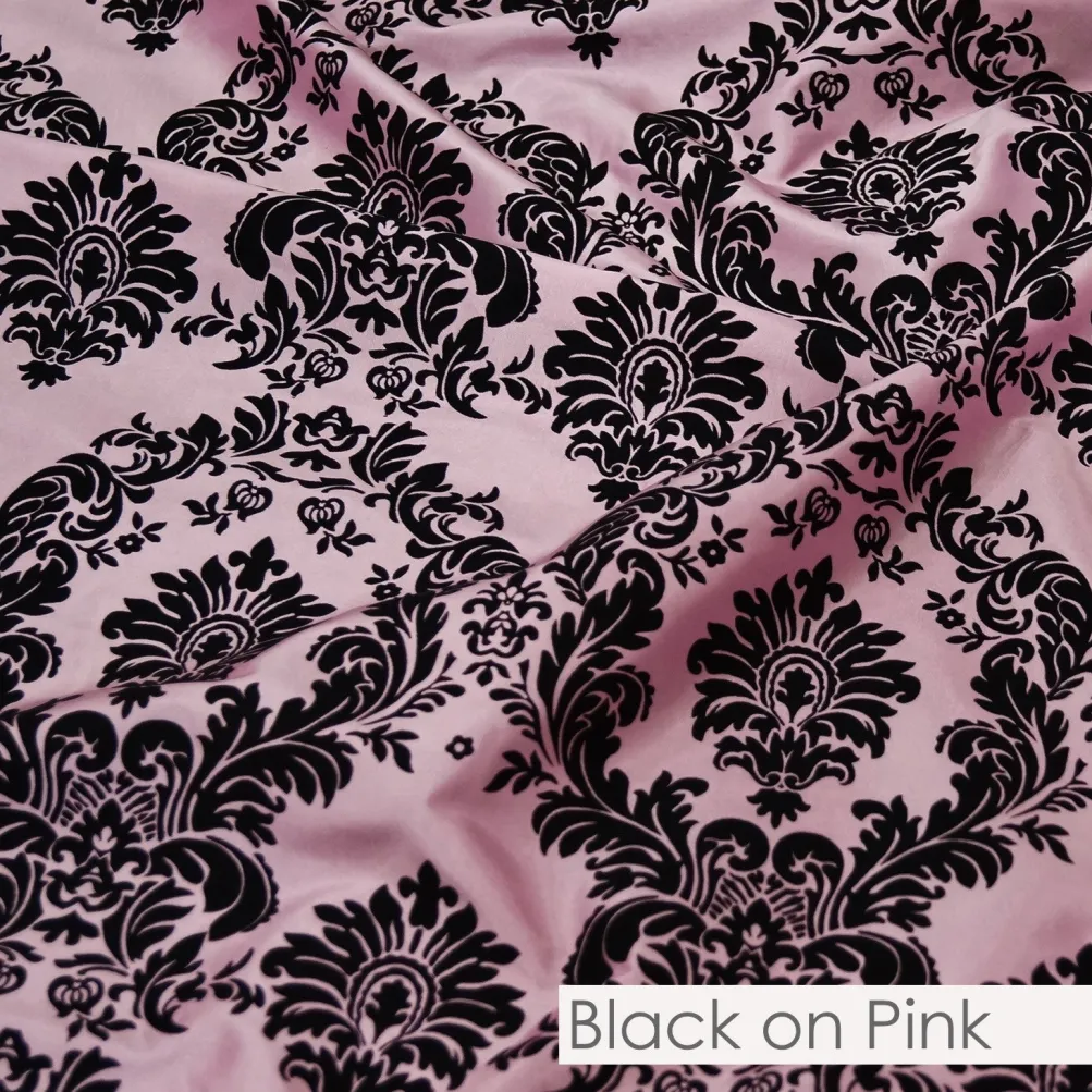 Damask Flocking Taffeta