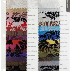 Damask Flocking Taffeta Table Napkin in Black on White