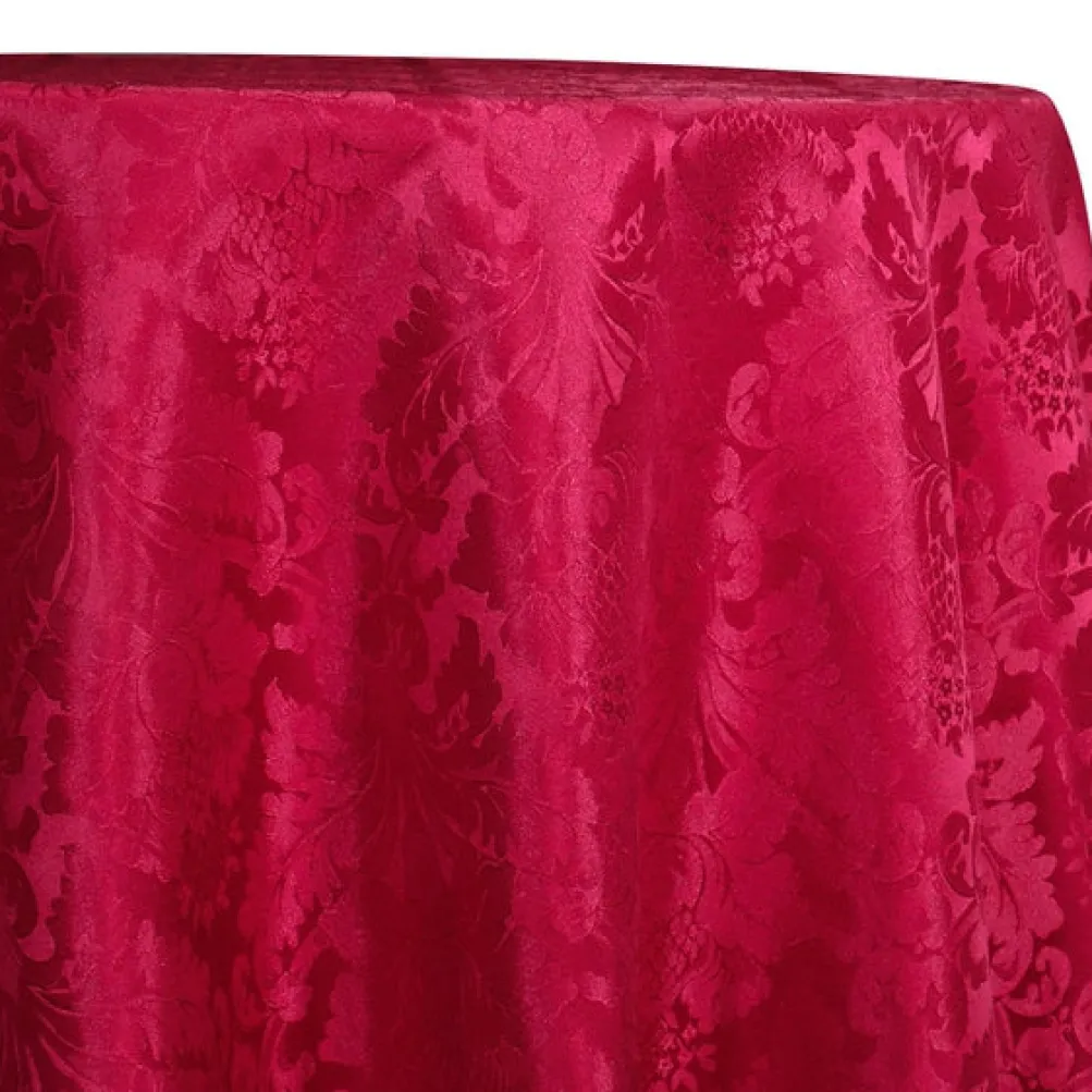 Damask Poly Table Linen in Fuchsia 1225