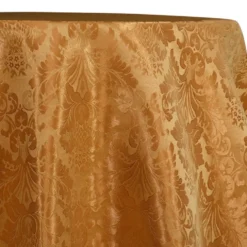 Damask Poly Table Linen in Gold 1326
