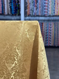 Damask Poly Table Linen in Gold 1326