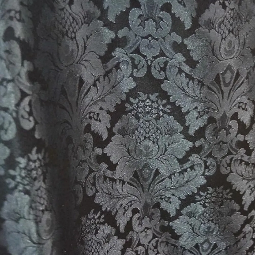 Damask Poly Table Linen in Gray 7312