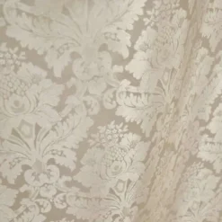 Damask Poly Table Linen in Ivory
