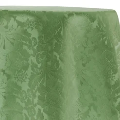 Damask Poly Table Linen in Sage 1152