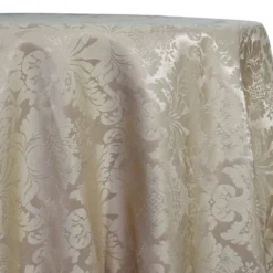 Damask Poly Table Linen in Taupe 1189