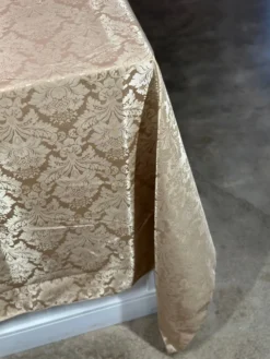 Damask Poly Table Linen in Taupe 1189