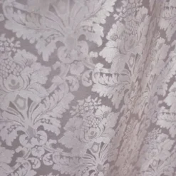 Damask Poly Table Linen in White