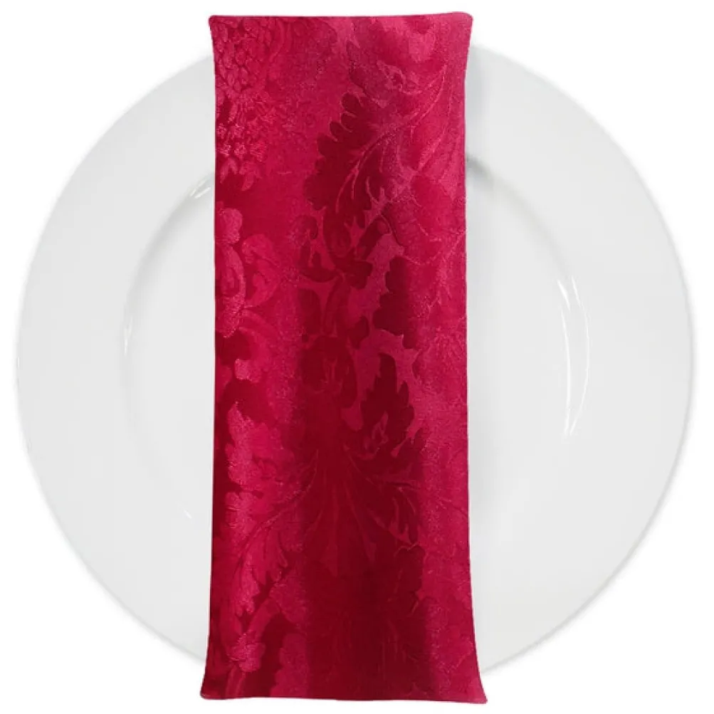 Damask Poly Table Napkin in Fuchsia 1225