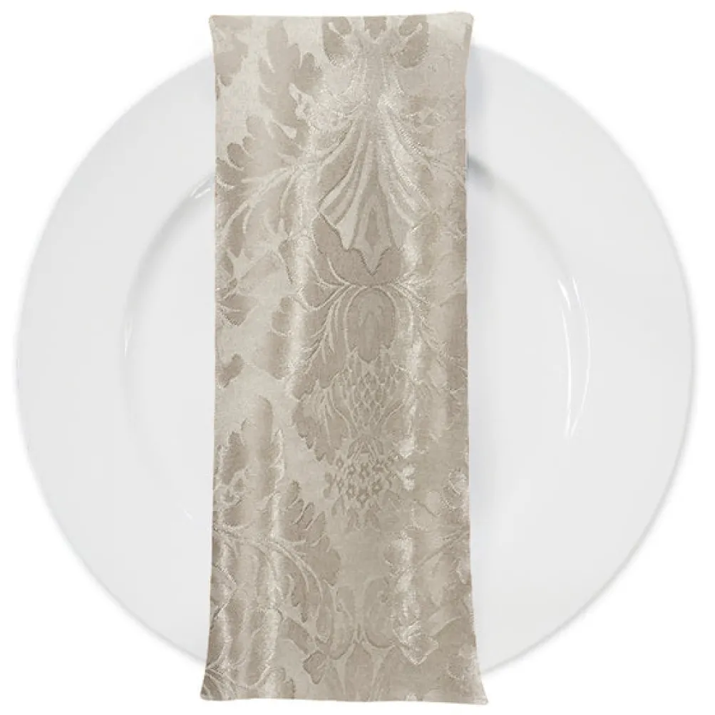 Damask Poly Table Napkin in Ivory
