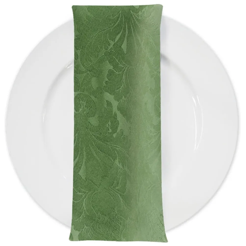 Damask Poly Table Napkin in Sage 1152