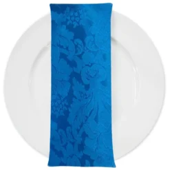 Damask Poly Table Napkin in Turquoise 1140