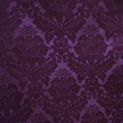 Damask Poly Table Runner in Raisin 1356