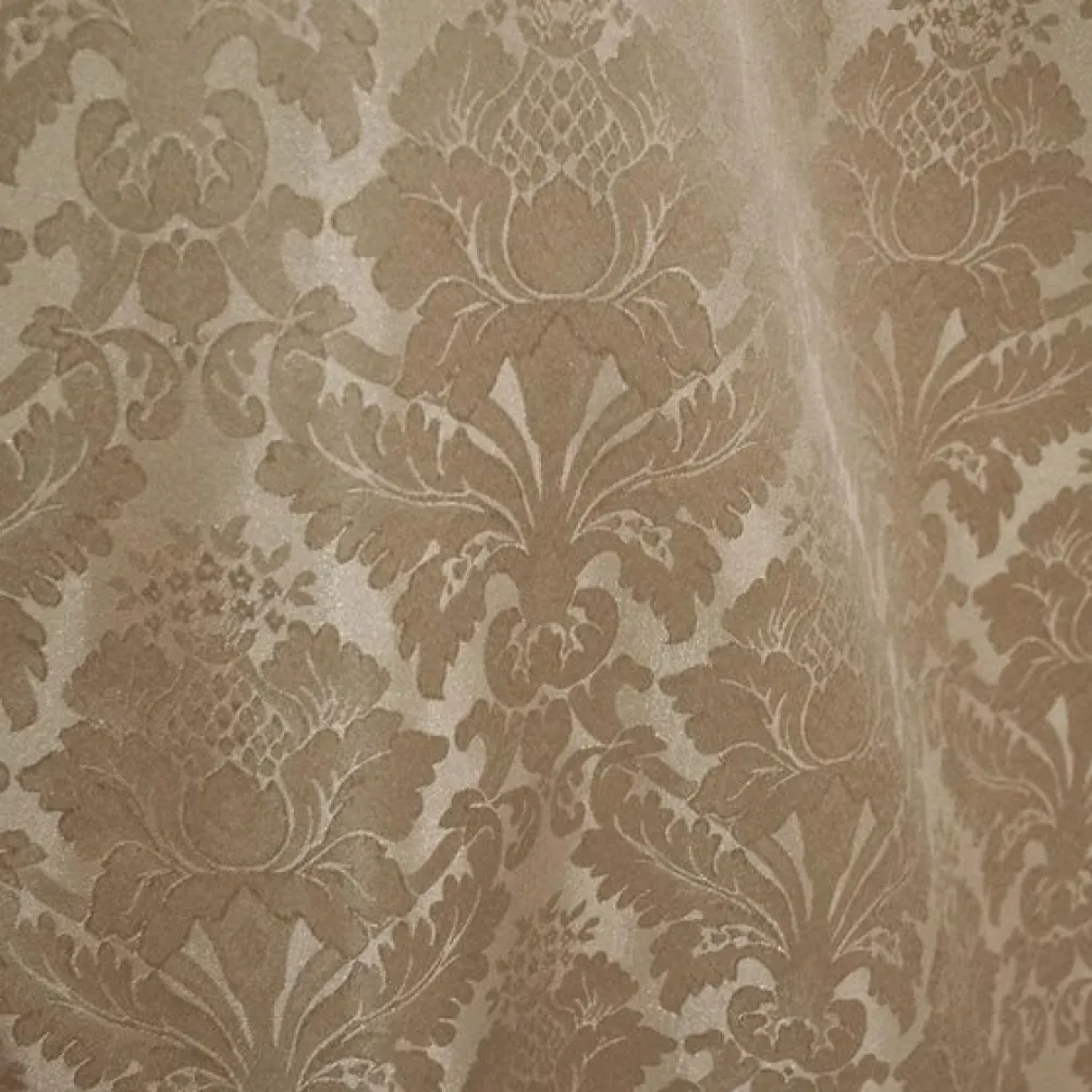 Damask Poly Table Runner in Taupe 1189