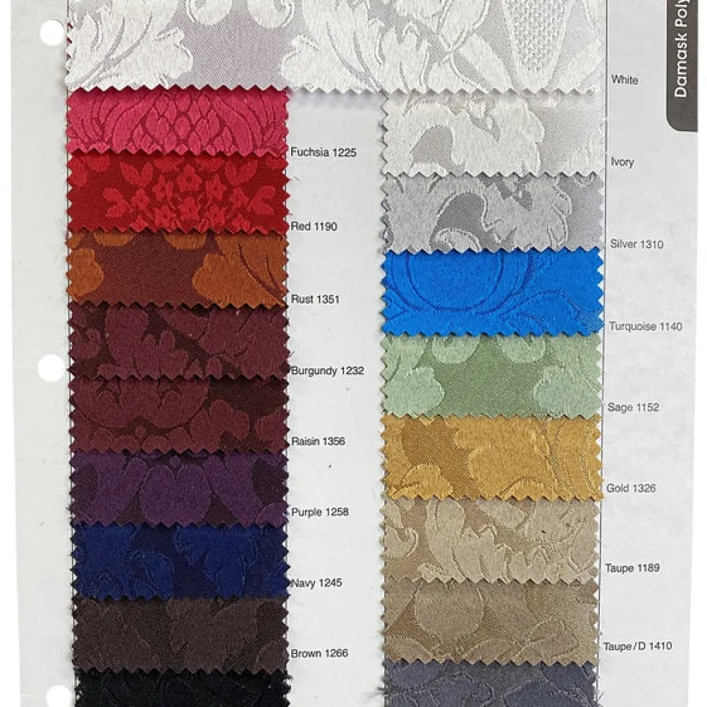 Damask Poly Table Runner in Turquoise 1140
