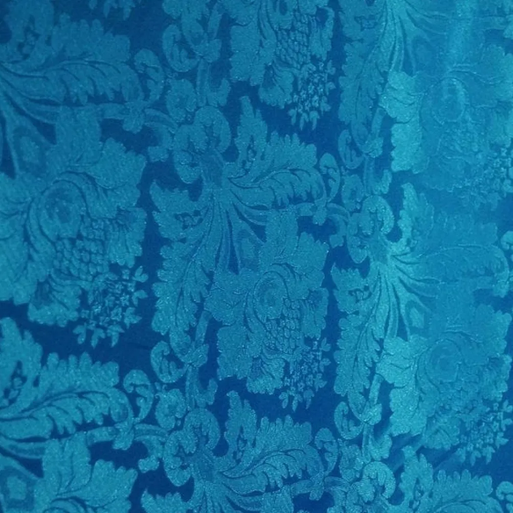 Damask Poly Table Runner in Turquoise 1140