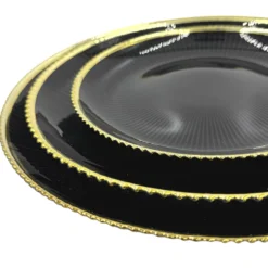 Deco - Glass Dinnerware in Black (Item # 0405)