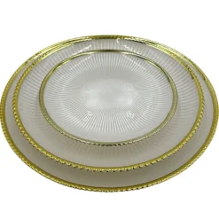 Deco - Glass Dinnerware in White (Item # 0405)