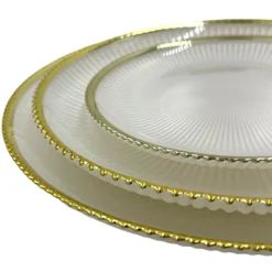 Deco - Glass Dinnerware in White (Item # 0405)