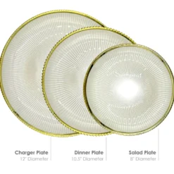 Deco - Glass Dinnerware in White (Item # 0405)