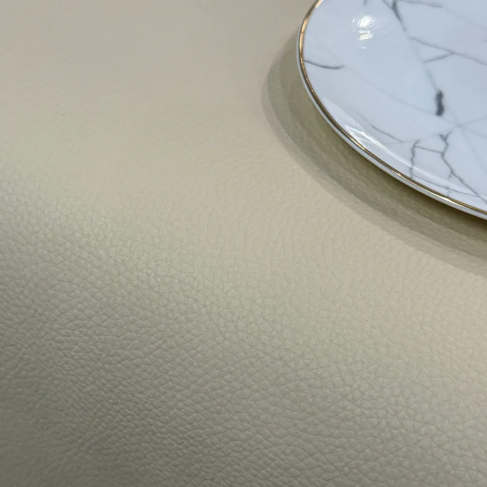 Deco Leather Table Napkin in Cream