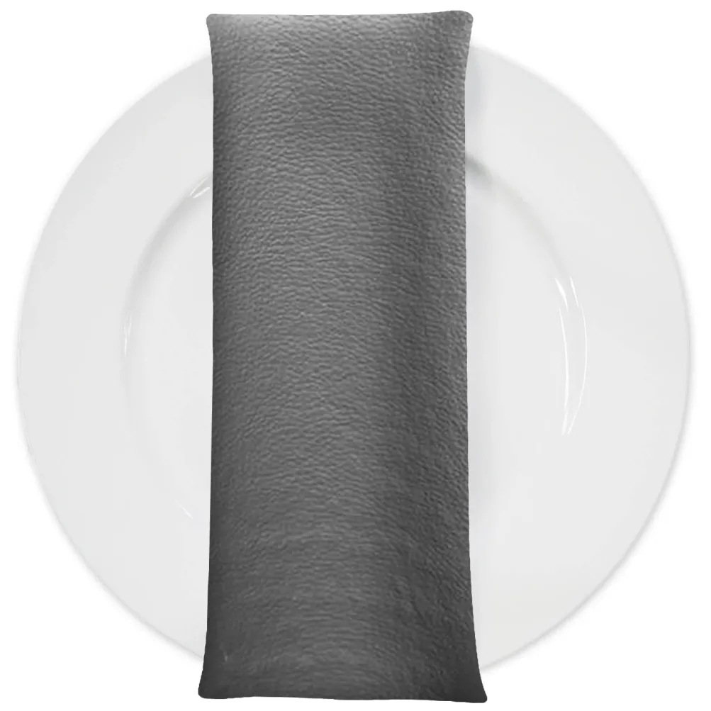 Deco Leather Table Napkin in Grey