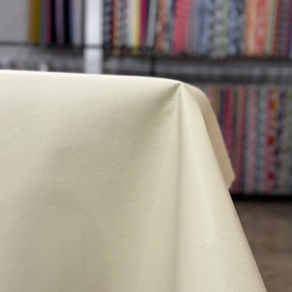 Deco Leather Table Runner in Cream
