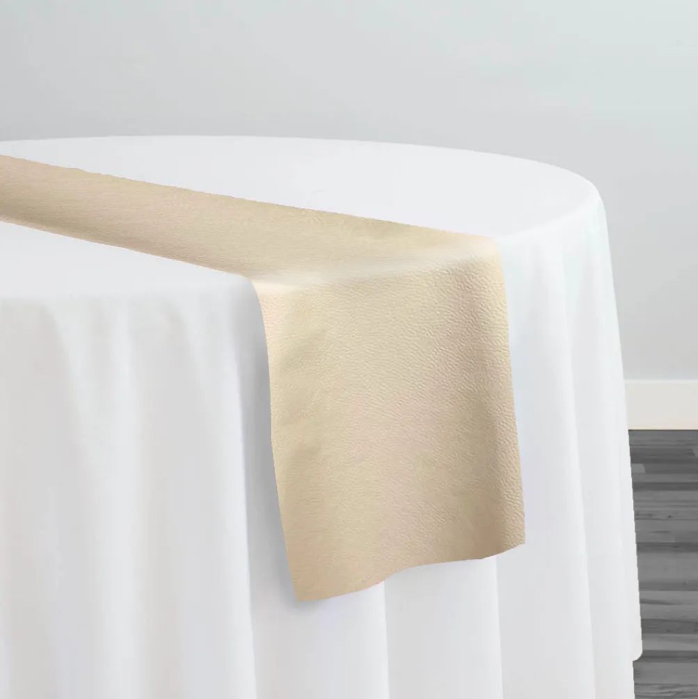 Deco Leather Table Runner in Cream