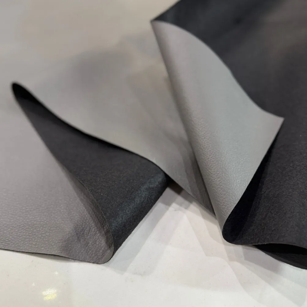 Deco Leather Table Runner in Grey