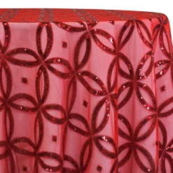 Delano Sequins Table Linen in Red