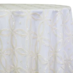 Delano Sequins Table Linen in Ivory