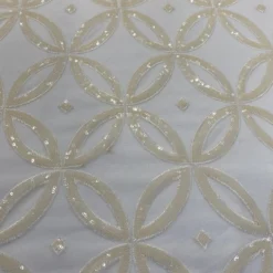 Delano Sequins Table Linen in Ivory