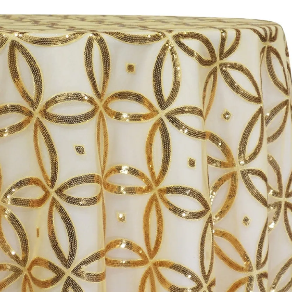 Delano Sequins Table Linen in Gold