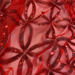 Delano Sequins Table Runner in Red
