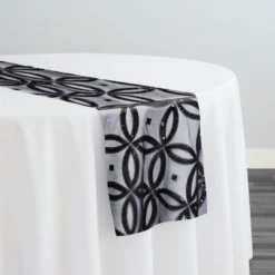 Delano Sequins Table Runner in Black