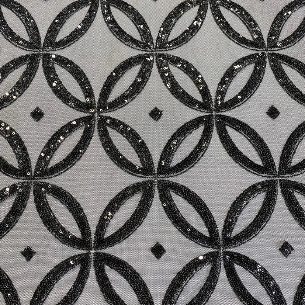 Delano Sequins Table Runner in Black
