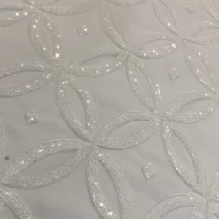Delano Sequins Table Runner in White