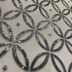 Delano Sequins Table Runner in Silver
