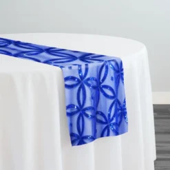 Delano Sequins Table Runner in Royal